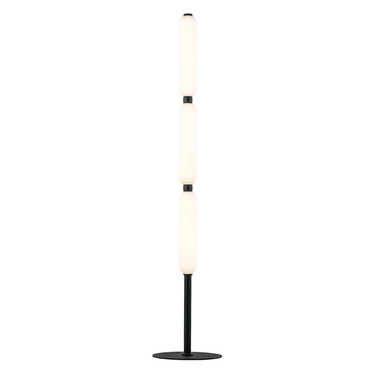 Aluminium and Opal Glass Standing Lamp